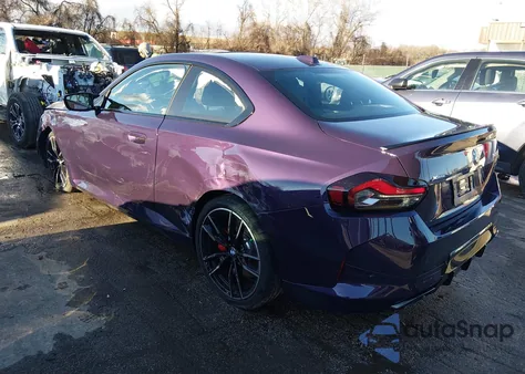 2025 BMW M240 I xDrive z USA, uszkodzony, nr VIN 3MW53CM08S8F77115